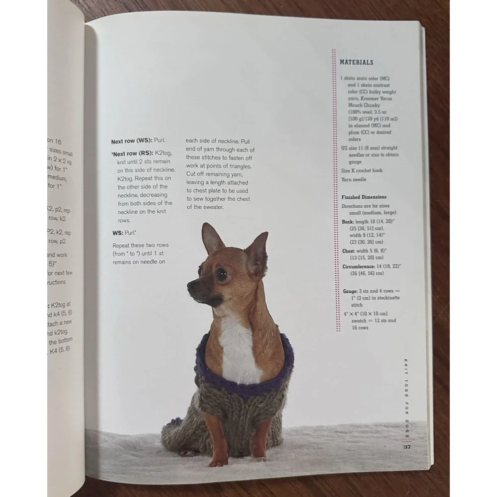 STYLISH KNITS FOR DOGS: 36 Projects to KNIT in a Weekend Softcover Book